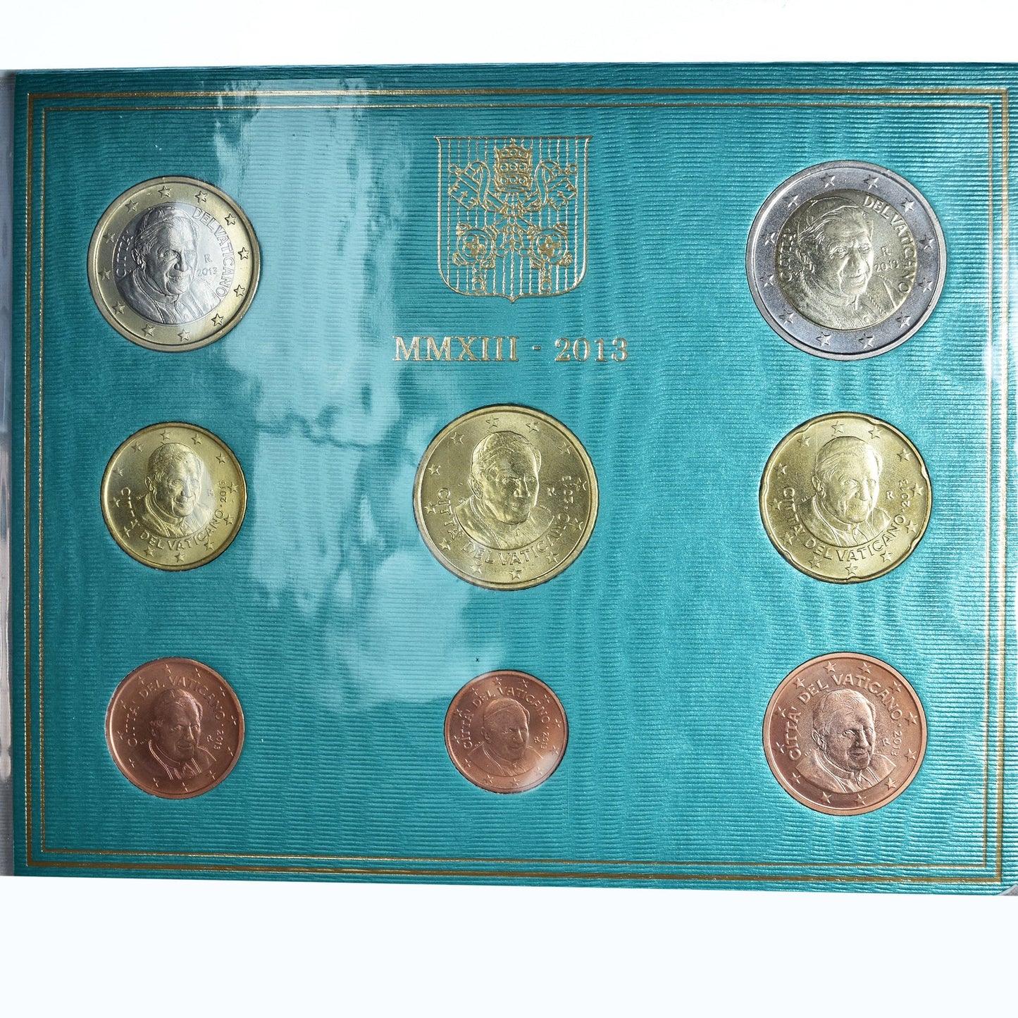 Vatikán,
1 cent až 2 eurá,
Benoît XVI