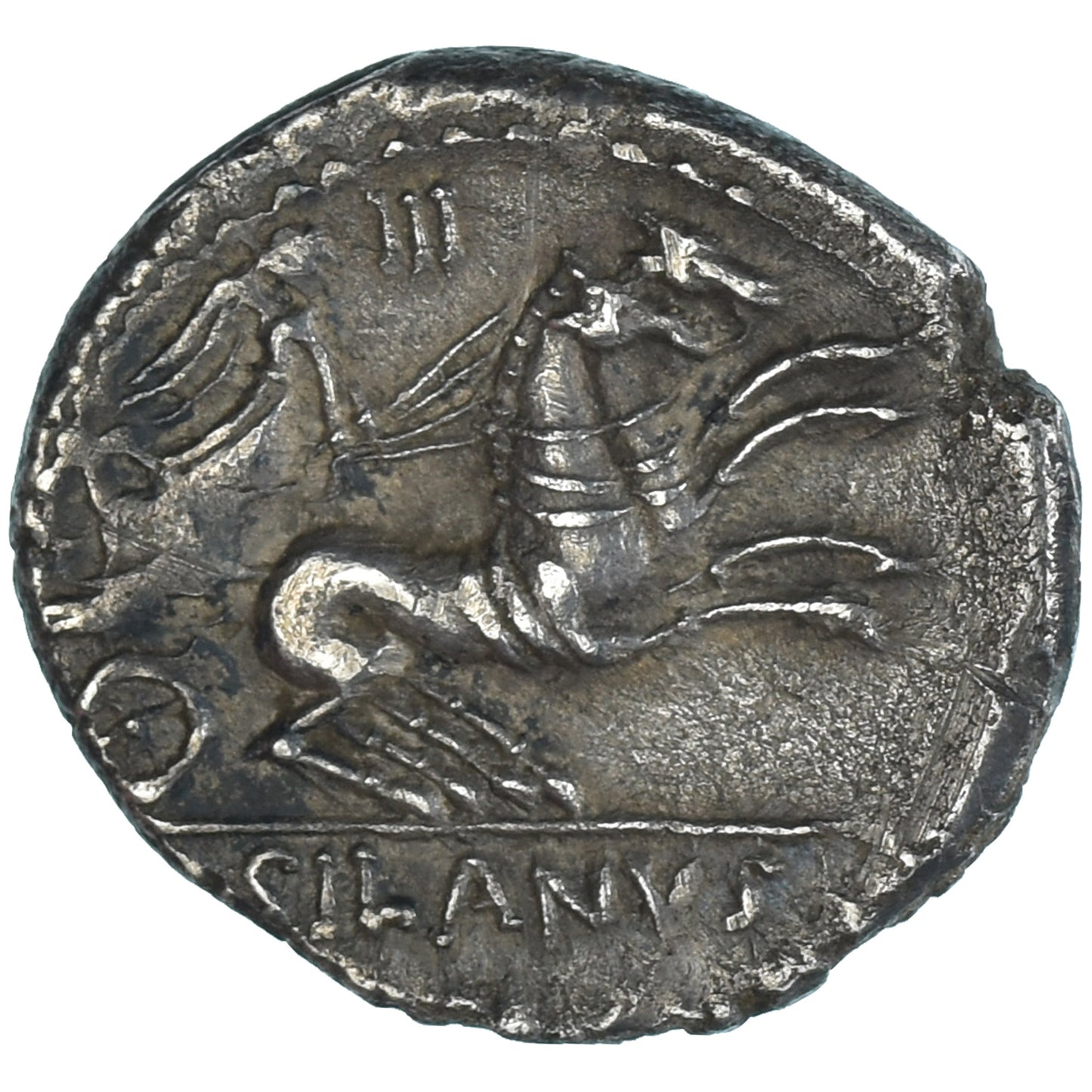minca,
D. Iunius Silanus,
denár
