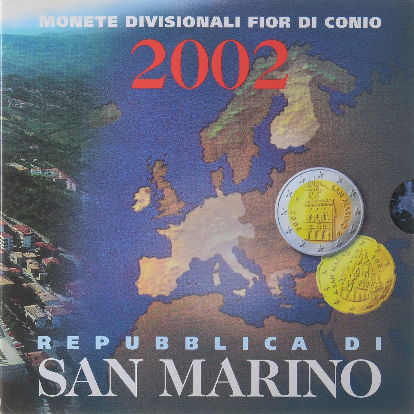 San Marino,
Set 1 cts. - 2 eurá,
Séria Divisionnelle