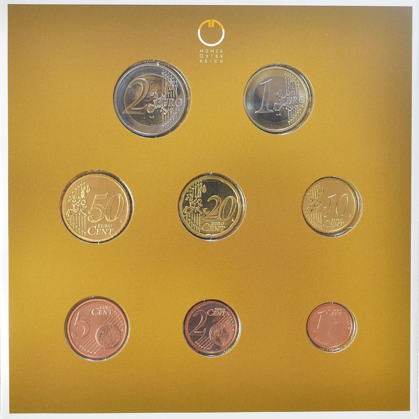 Rakúsko,
Set 1 ct. - 2 eurá,
2006