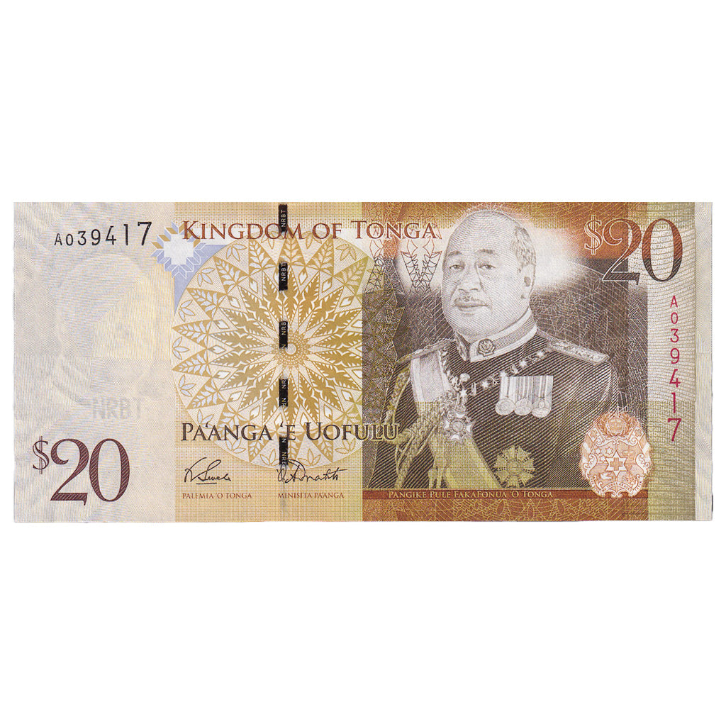 bankovka,
Tonga,
20 Pa'anga