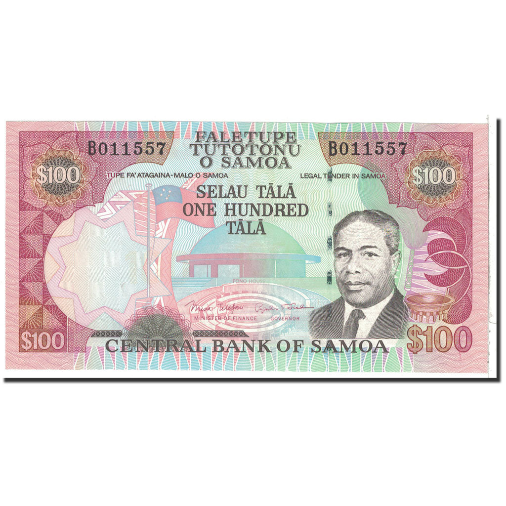 bankovka,
západná Samoa,
100 Tala