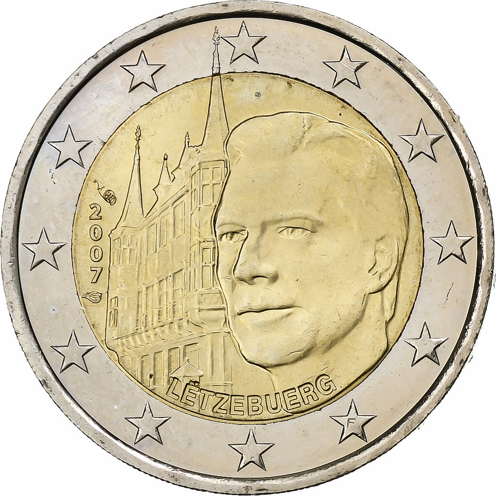Luxembursko,
2 eurá,
Veľkovojvodský palác Henricha I