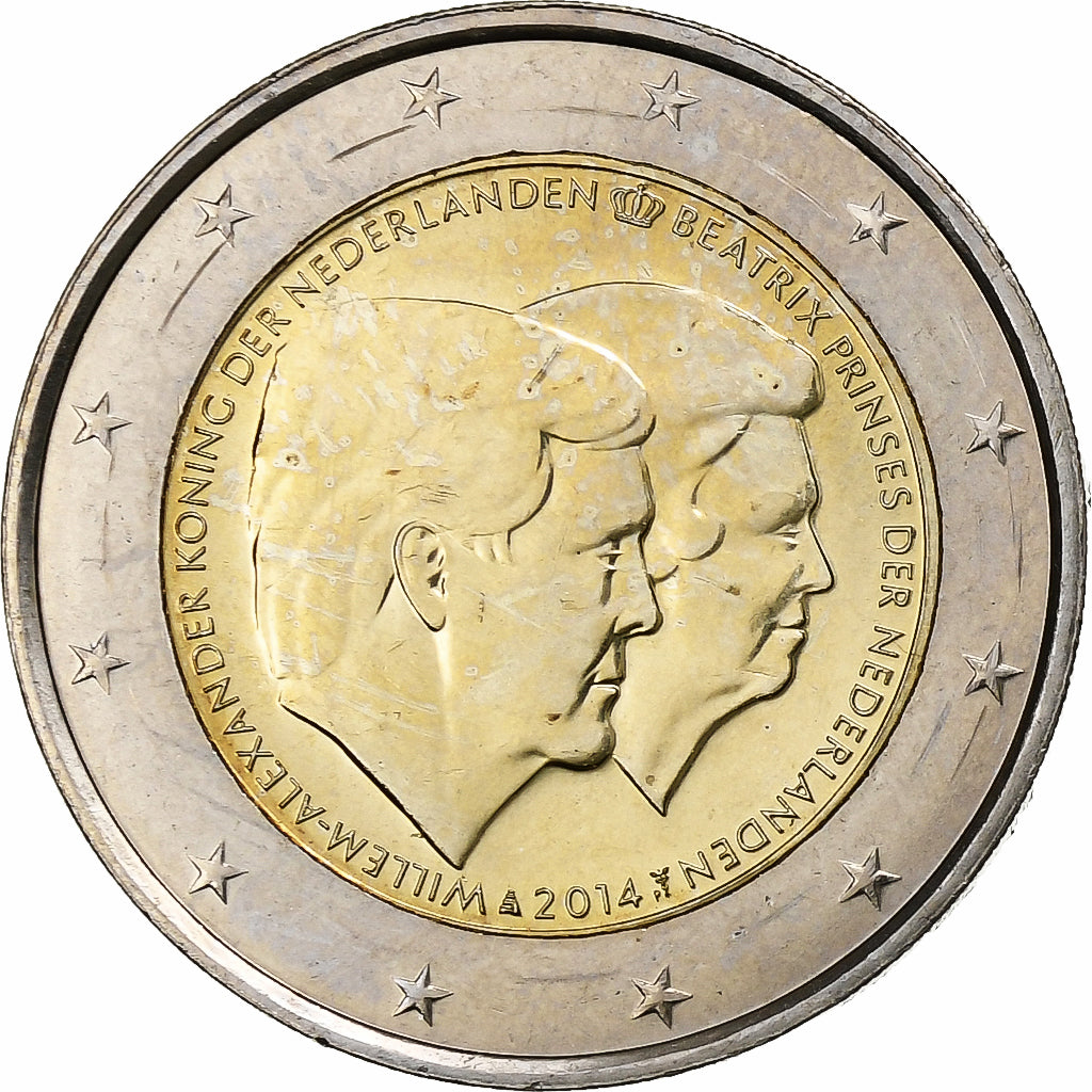 Holandsko,
2 eurá,
Nástup Willema-Alexandra
