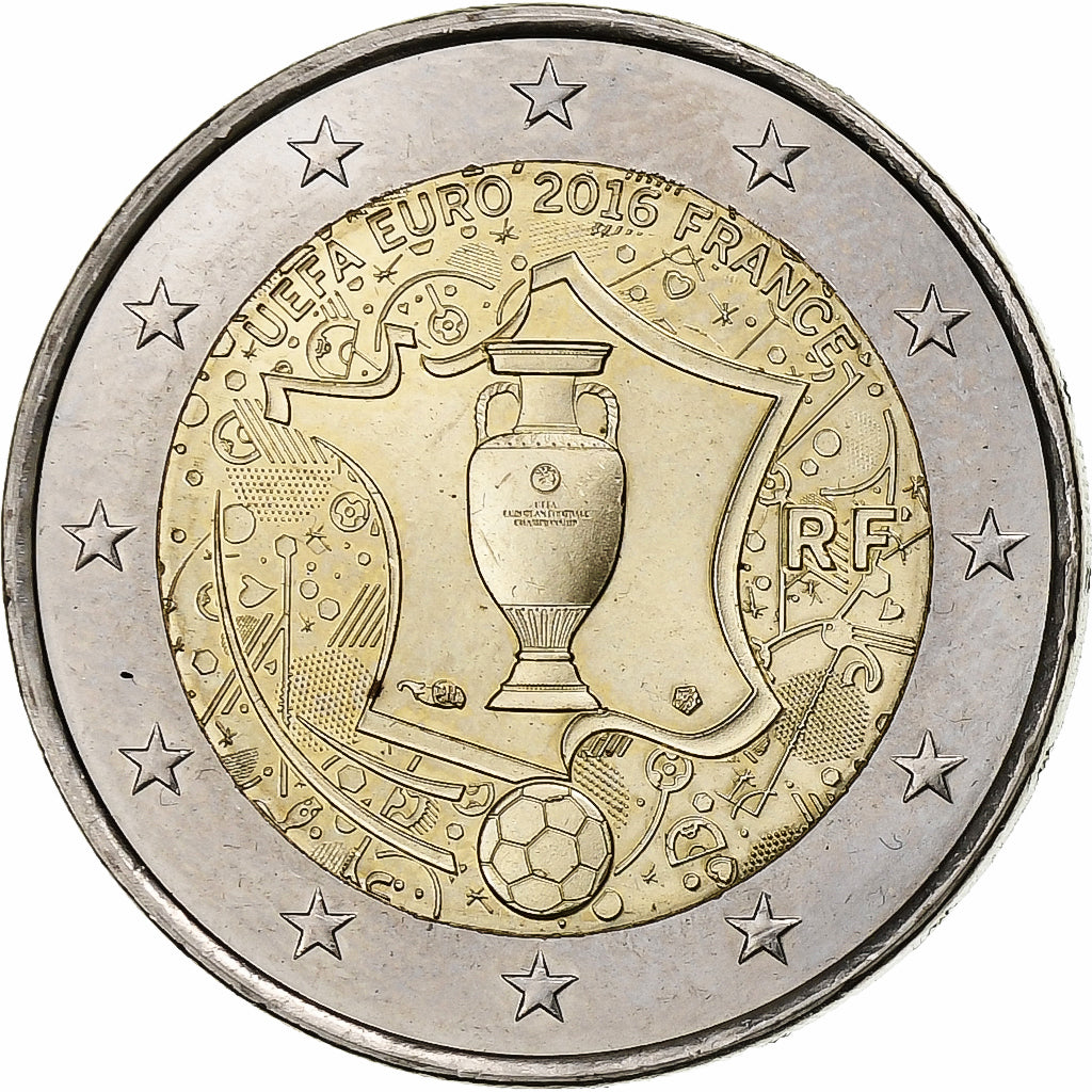 Francúzsko,
2 eurá,
Majstrovstvá Európy vo futbale 2016