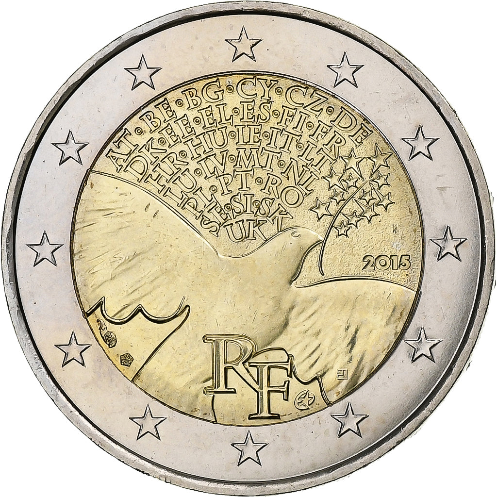 Francúzsko,
2 eurá,
Mier