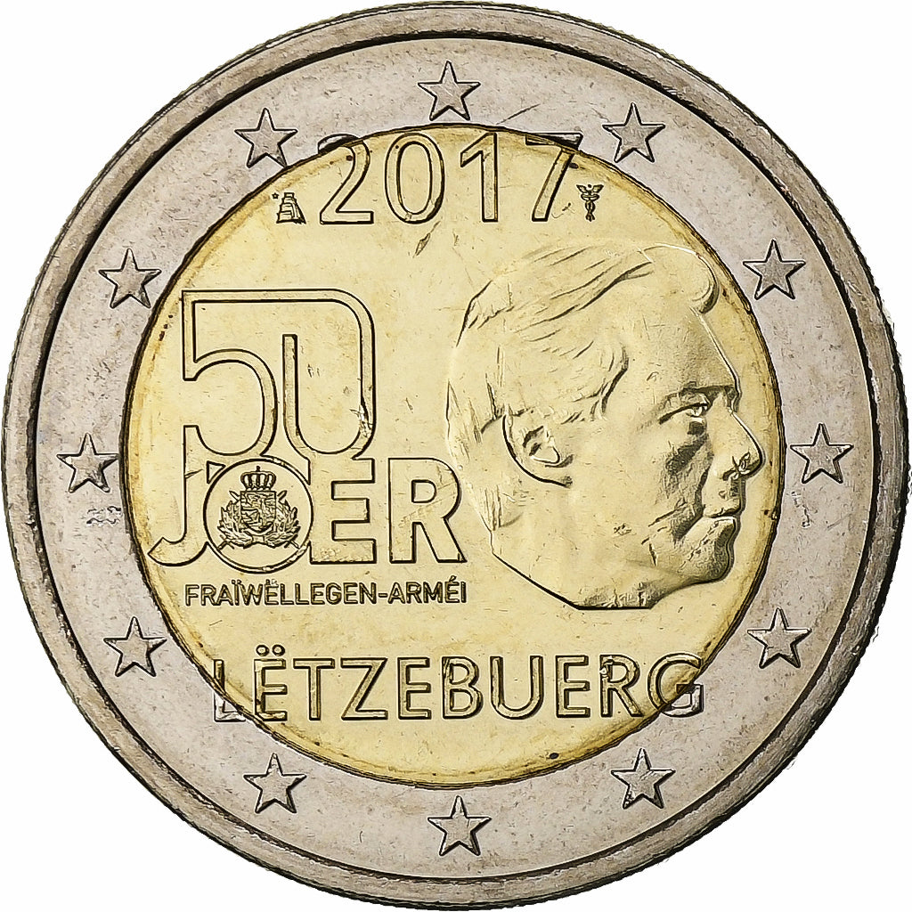 Luxembursko,
2 eurá,
Dobrovoľnícka armáda Henricha I