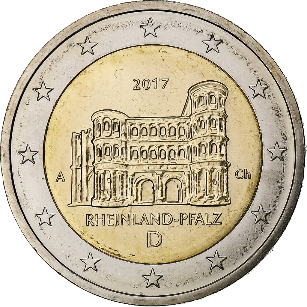 Nemecko,
2 eurá,
Bundesländer - "Porýnie-Pfalz"