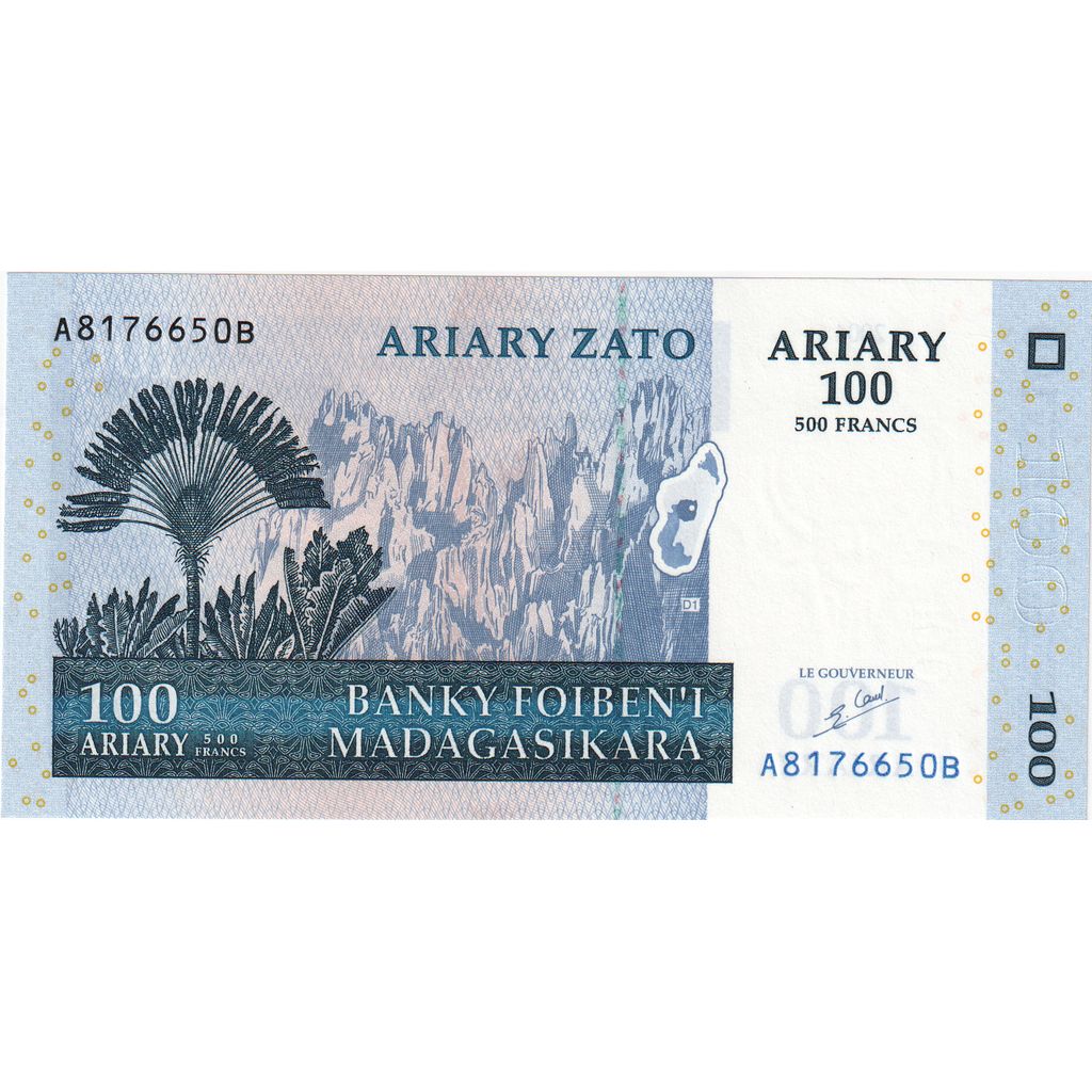 Madagaskar,
100 ariary,
2004