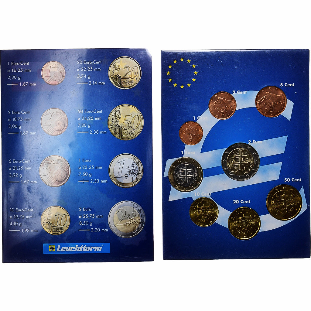 Slovensko,
Set 1 ct. - 2 eurá,
2002