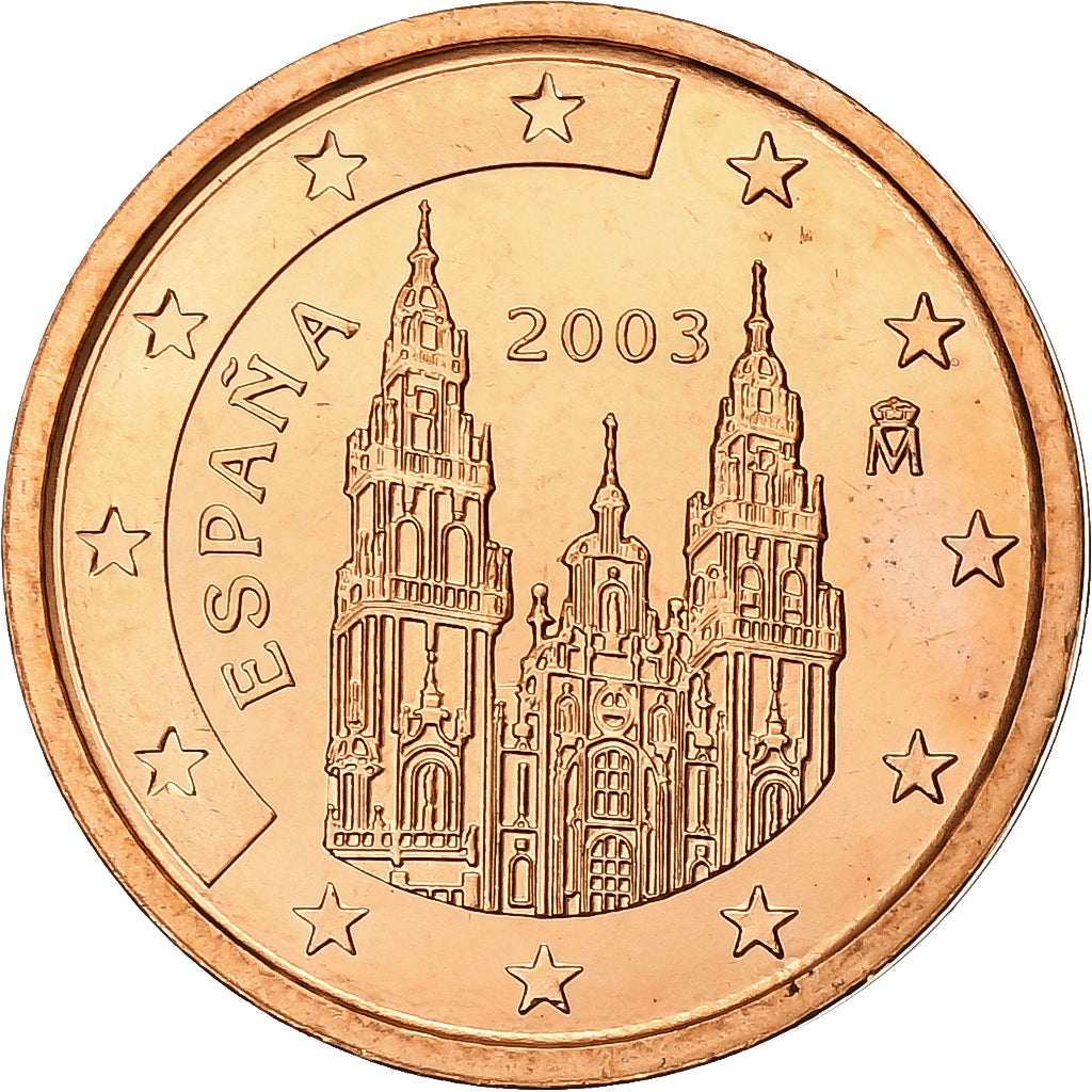 Španielsko,
2 euro centy,
BU