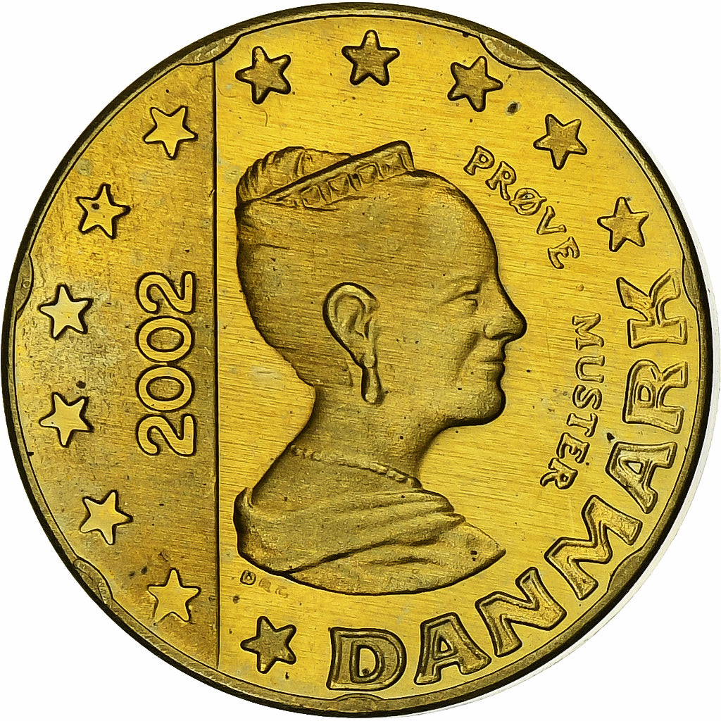Dánsko,
Margrethe II,
20 euro centov
