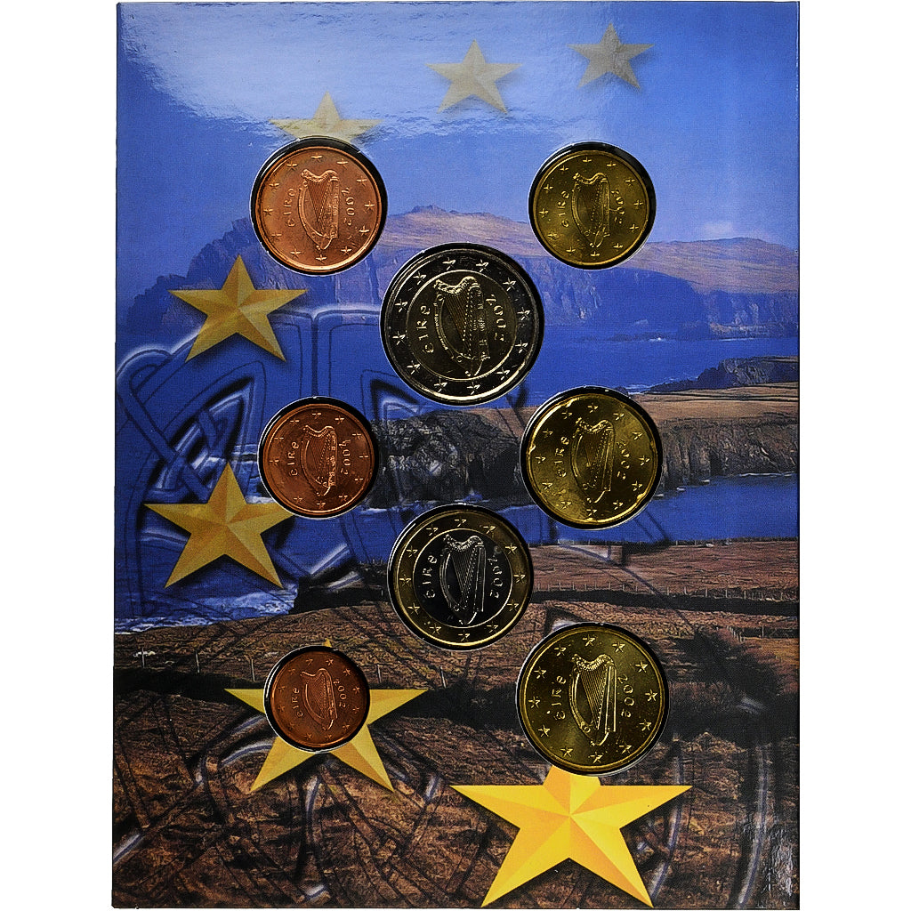 Írsko,
1 cent až 2 eurá,
BU