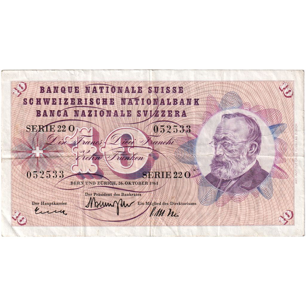 Švajčiarsko,
10 Franken,
1964-10-26