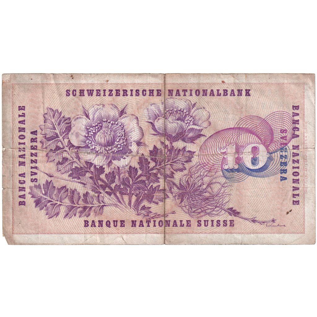 Švajčiarsko,
10 Franken,
1969-01-15