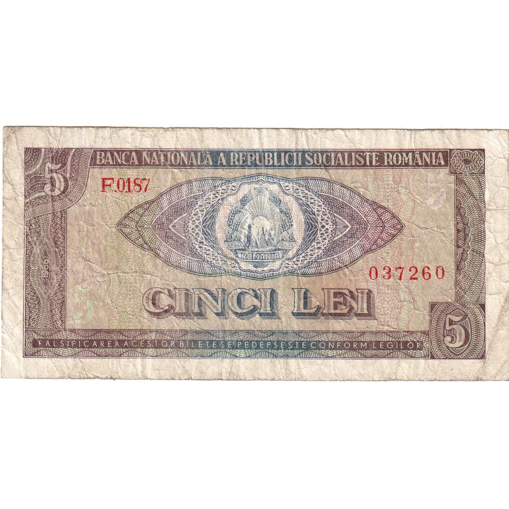 Rumunsko,
5 Lei,
VF(20-25)