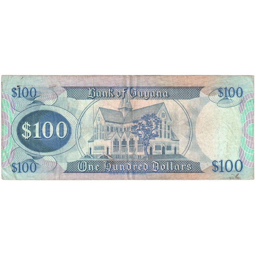 Guyana,
100 dolárov,
EF(40-45)