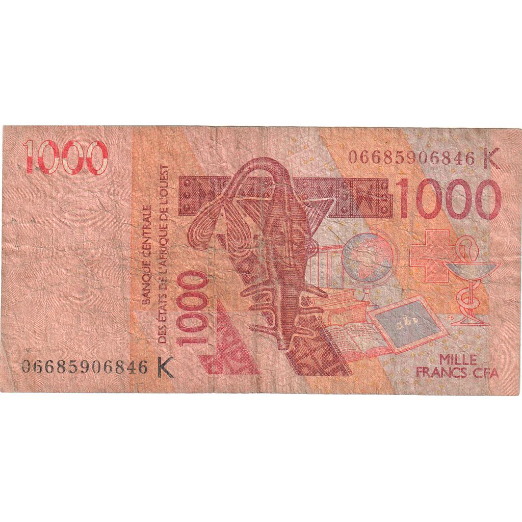 štáty západnej Afriky,
1000 frankov,
VF(20-25)