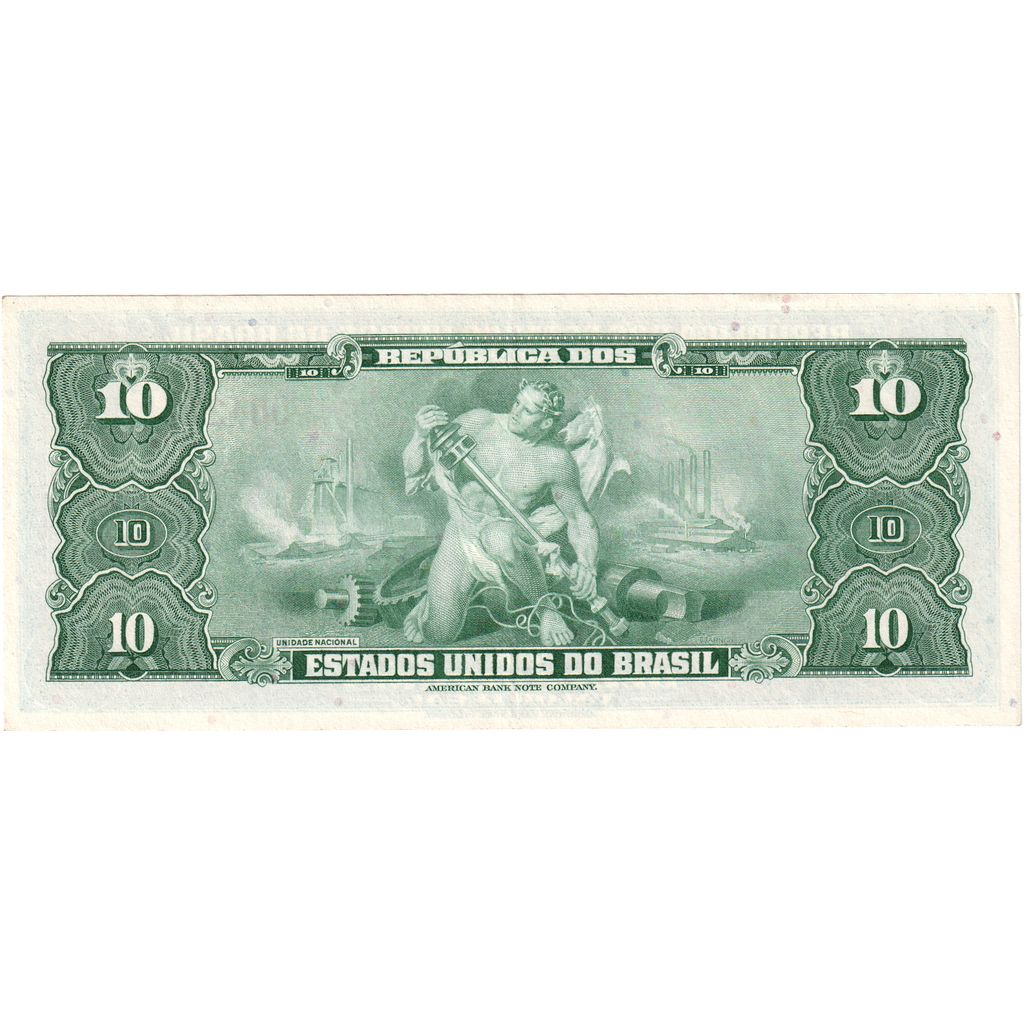 Brazília,
10 Cruzeiros,
UNC(63)