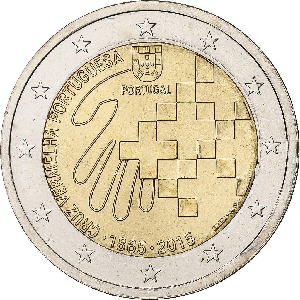 Portugalsko,
2 eurá,
150 ans de la Croix Rouge