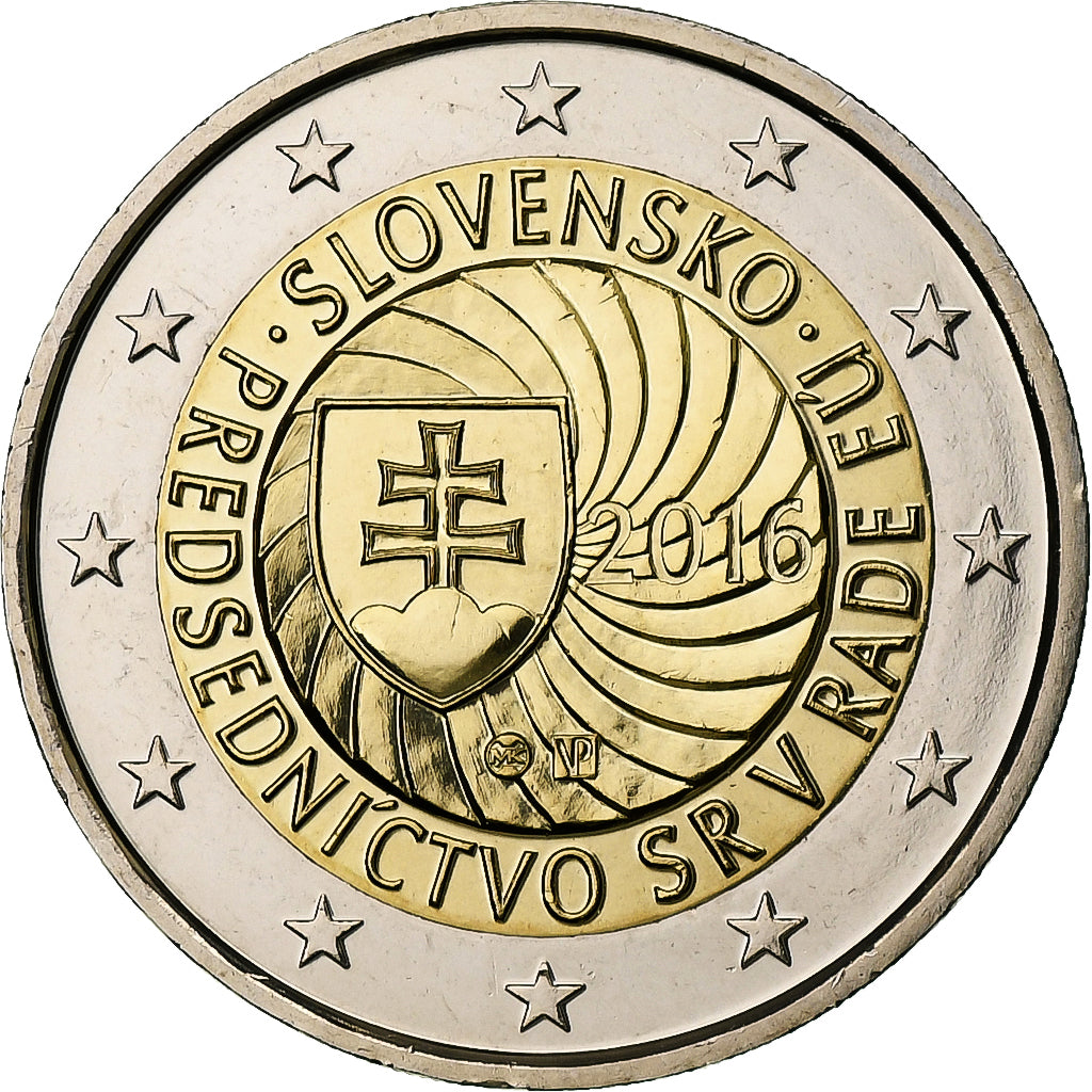 Slovensko,
2 eurá,
predsedníctvo EÚ