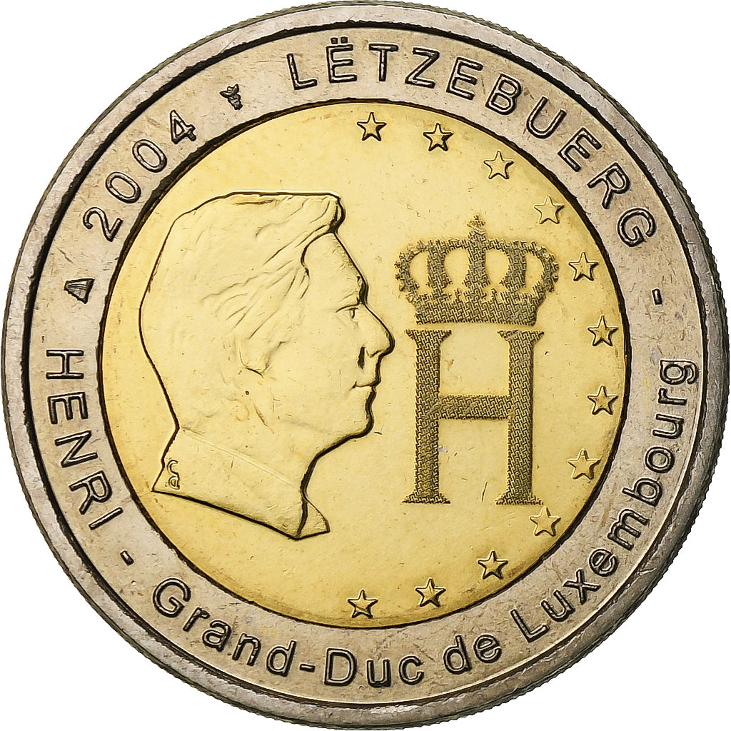 Luxembursko,
2 eurá,
Monogram Henricha I