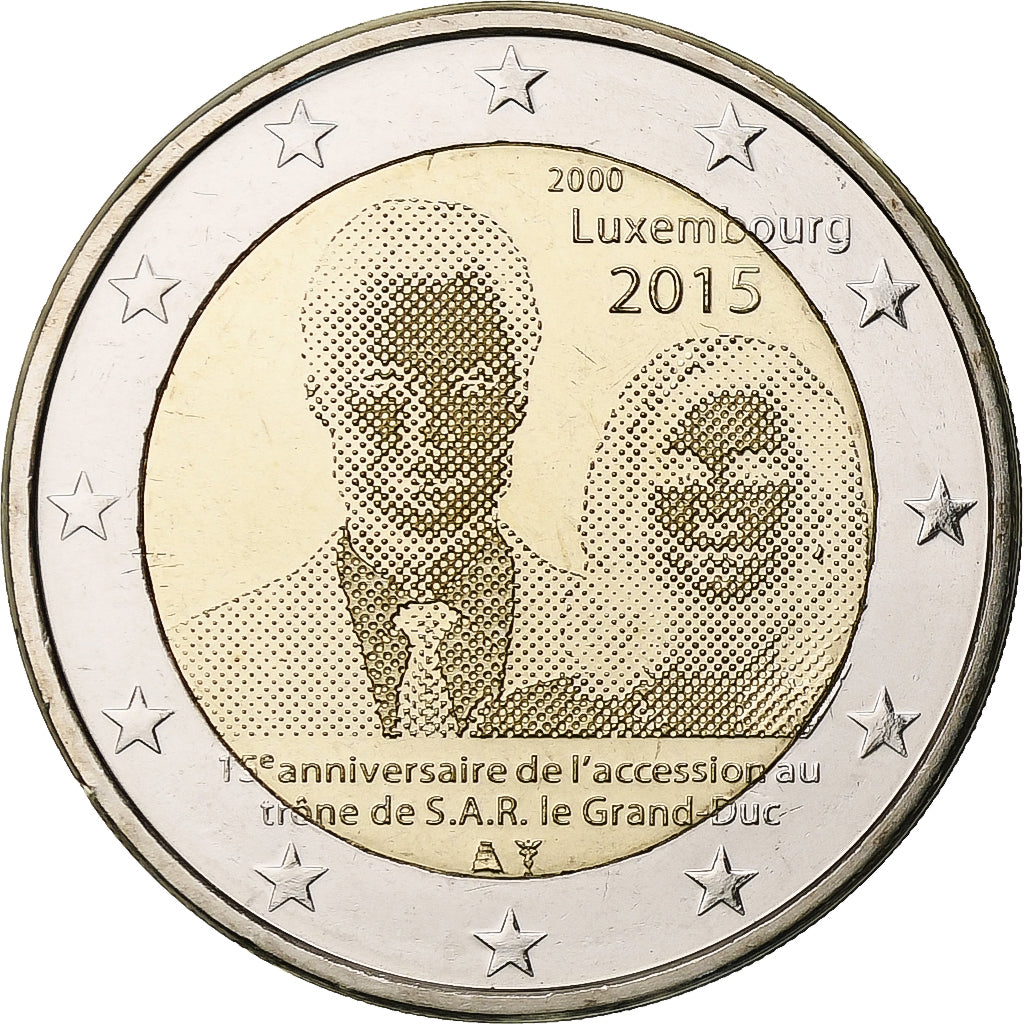 Luxembursko,
Henri I,
2 eurá