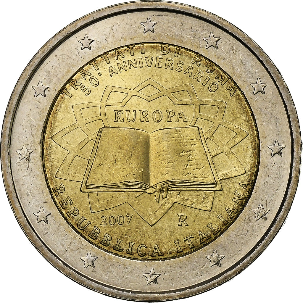 Taliansko,
2 eurá,
Rímska zmluva