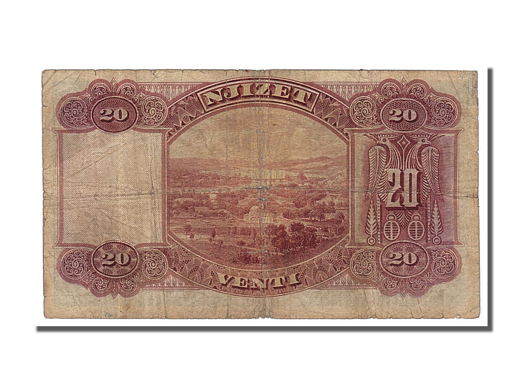 bankovka,
Albánsko,
20 Franka Ari