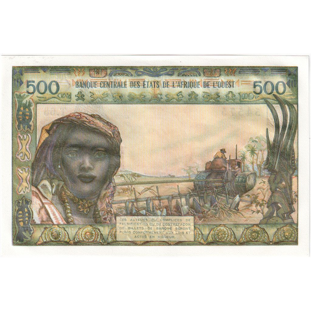 štáty západnej Afriky,
500 frankov,
UNC(65-70)
