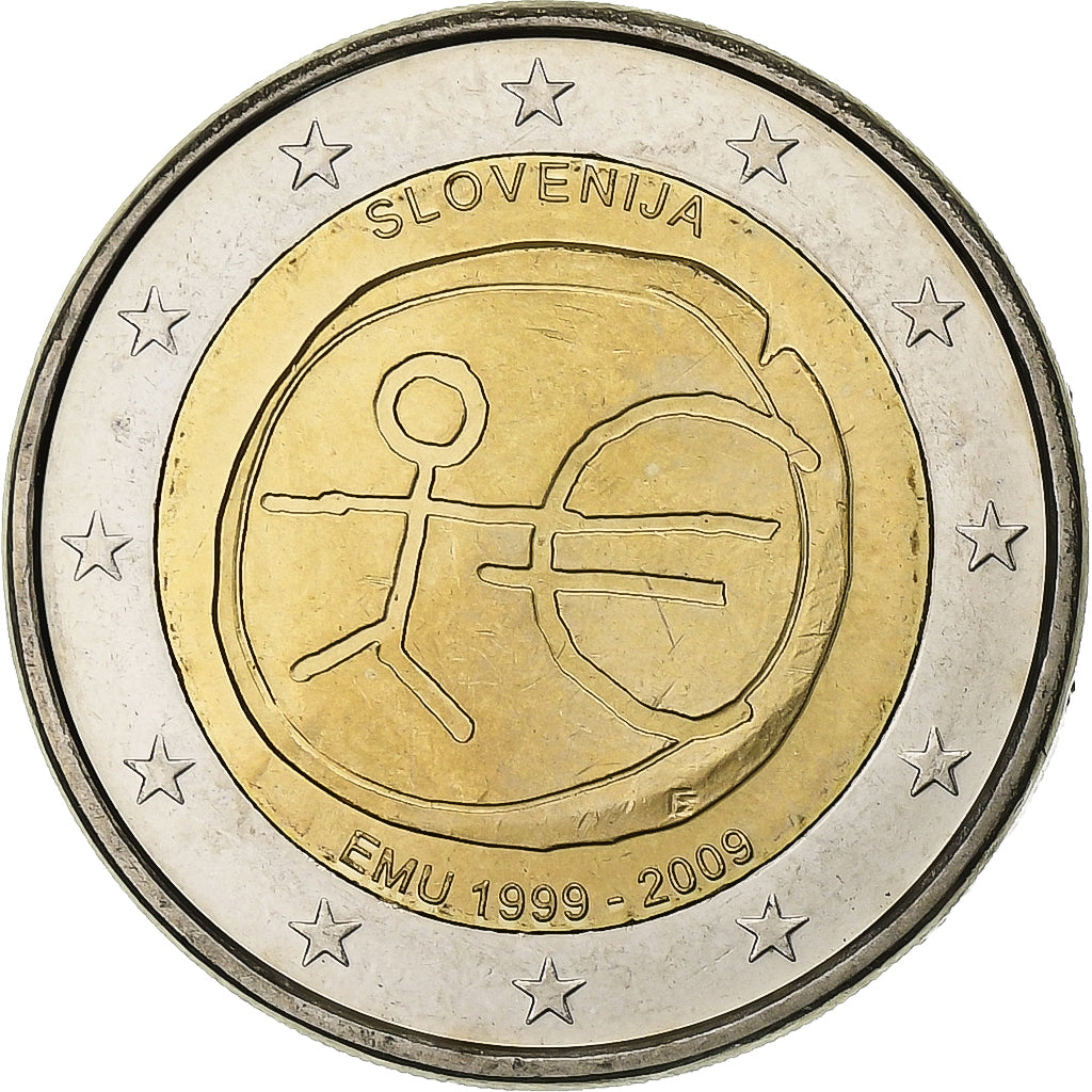 Slovinsko,
2 eurá,
Slovensko