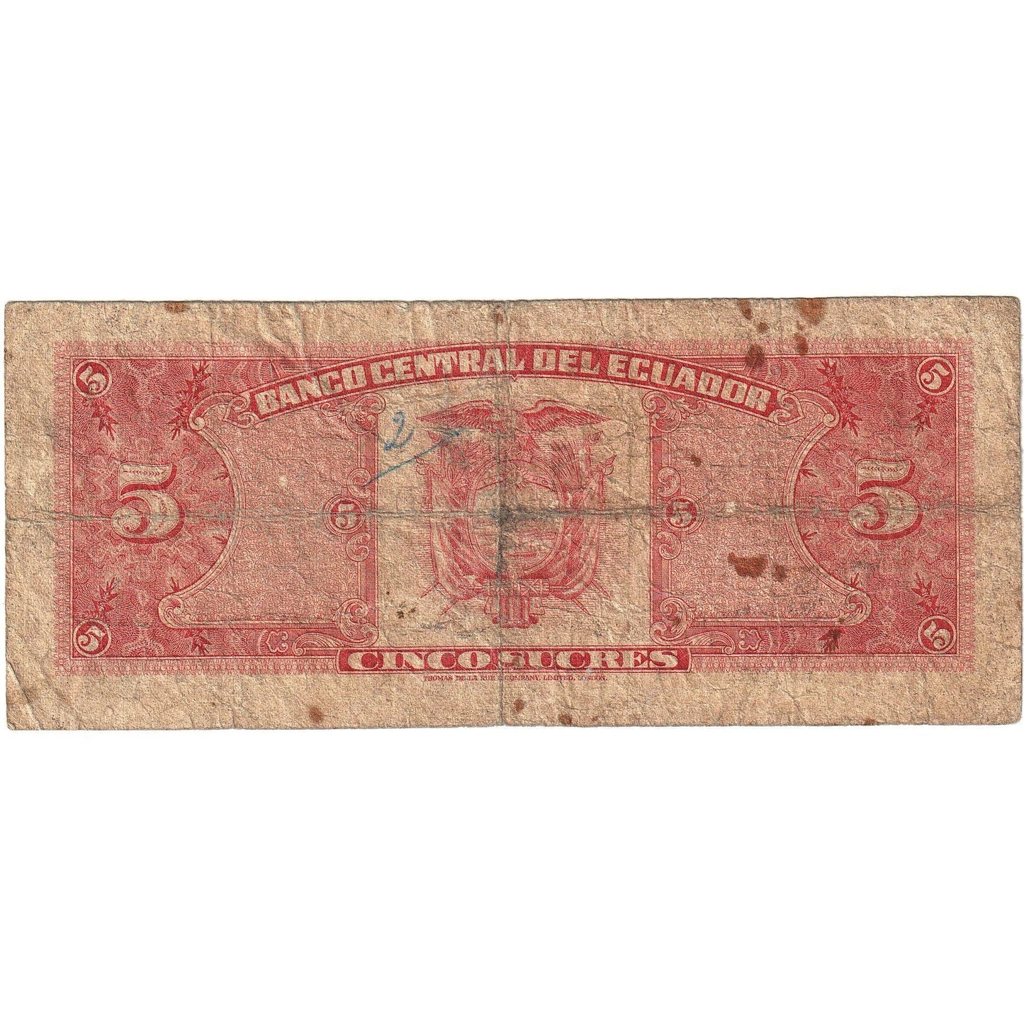 Ekvádor,
5 Sucres,
1980