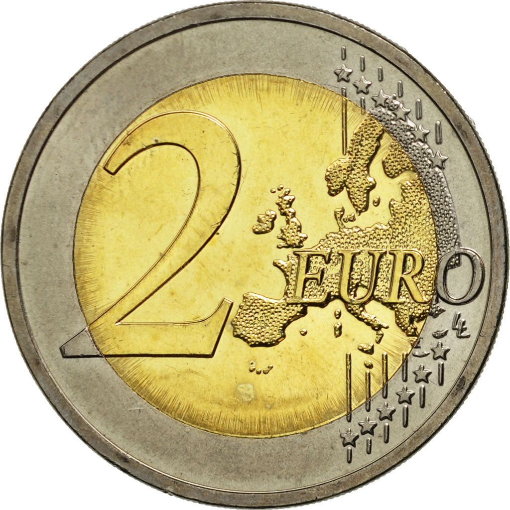 Slovinsko,
2 eurá,
10 rokov euro