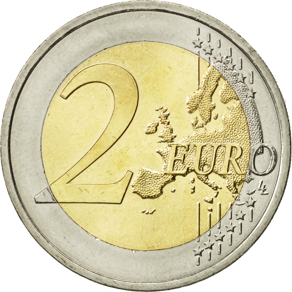 Rakúsko,
2 eurá,
Drapeau européen