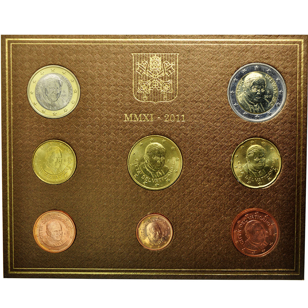 VATIKÁN,
1 cent až 2 eurá,
2011