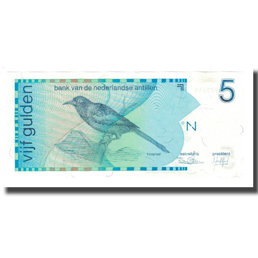 bankovka,
Holandské Antily,
5 zlatých