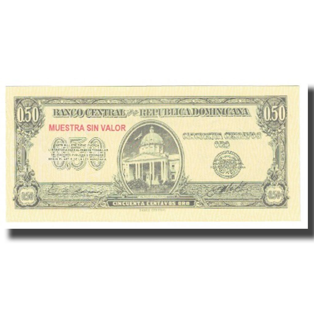 bankovka,
Dominikánska republika,
50 Centavos Oro