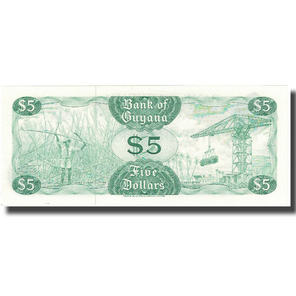 bankovka,
Guyana,
5 dolárov