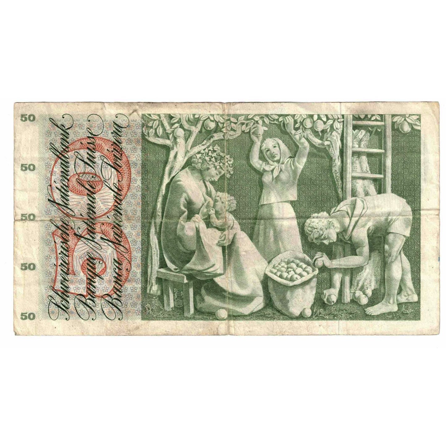bankovka,
Švajčiarsko,
50 Franken