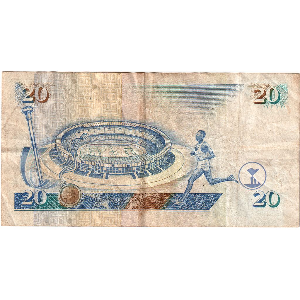 Keňa,
20 šilingov,
1996
