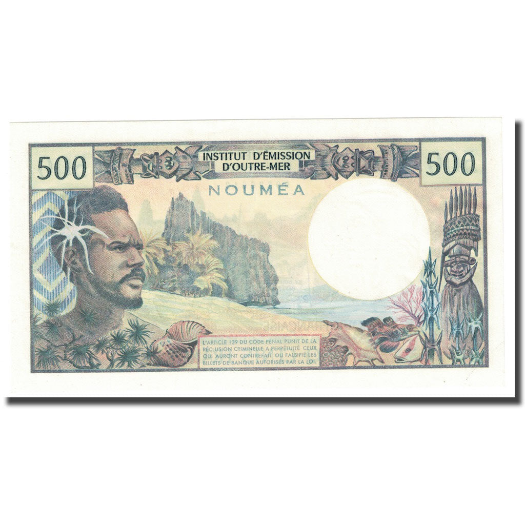 bankovka,
Nová Kaledónia,
500 frankov