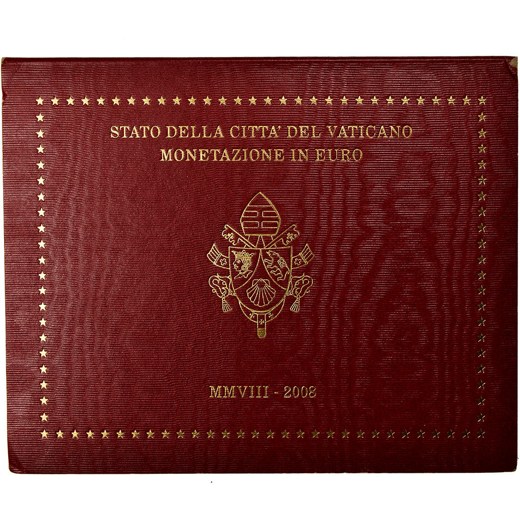 Vatikán,
1 cent až 2 eurá,
2008