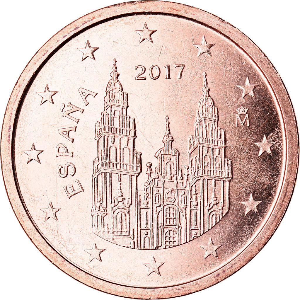 Španielsko,
2 euro centy,
2017