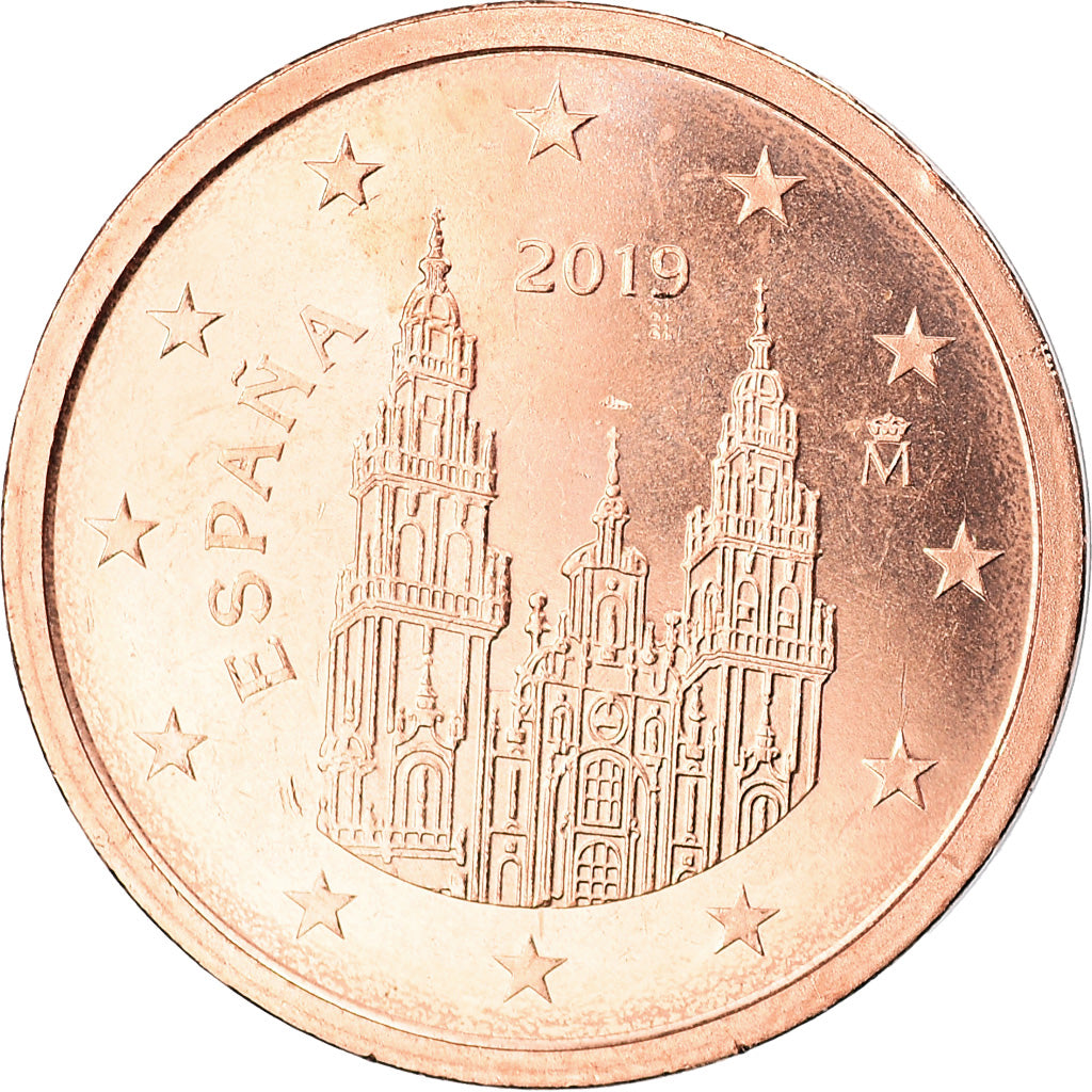 Španielsko,
2 euro centy,
2019