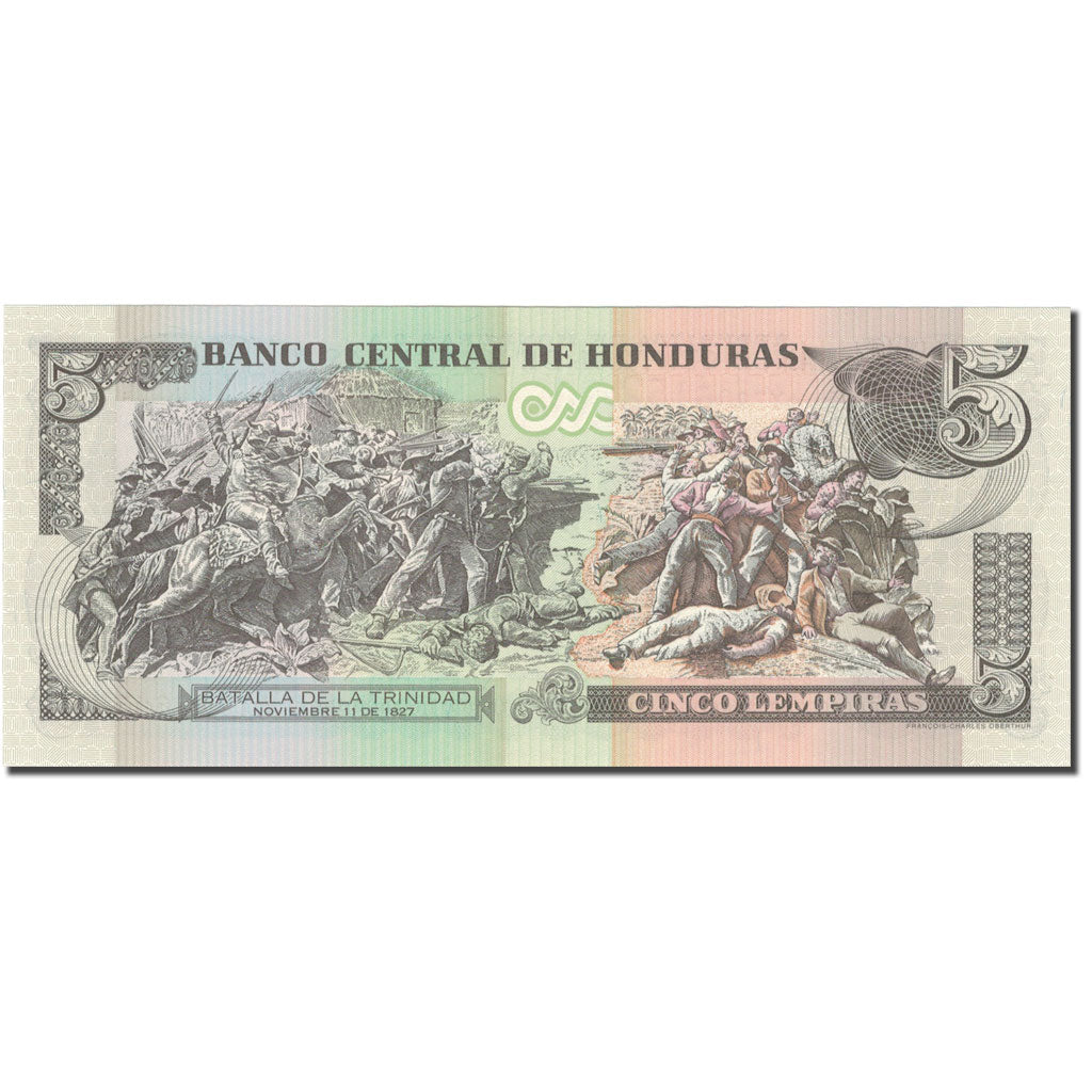 bankovka,
Honduras,
5 lempirov