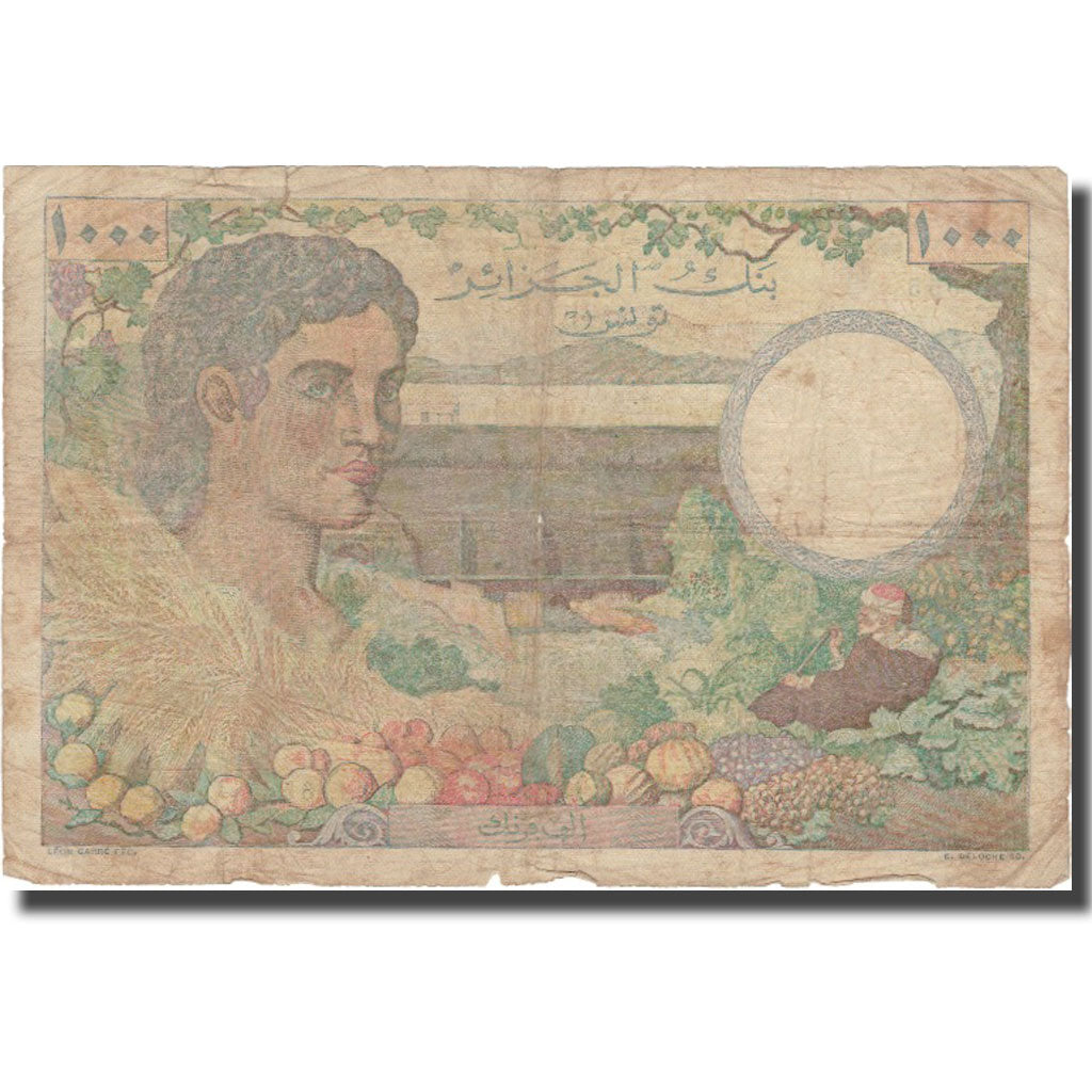bankovka,
Tunisko,
1000 frankov