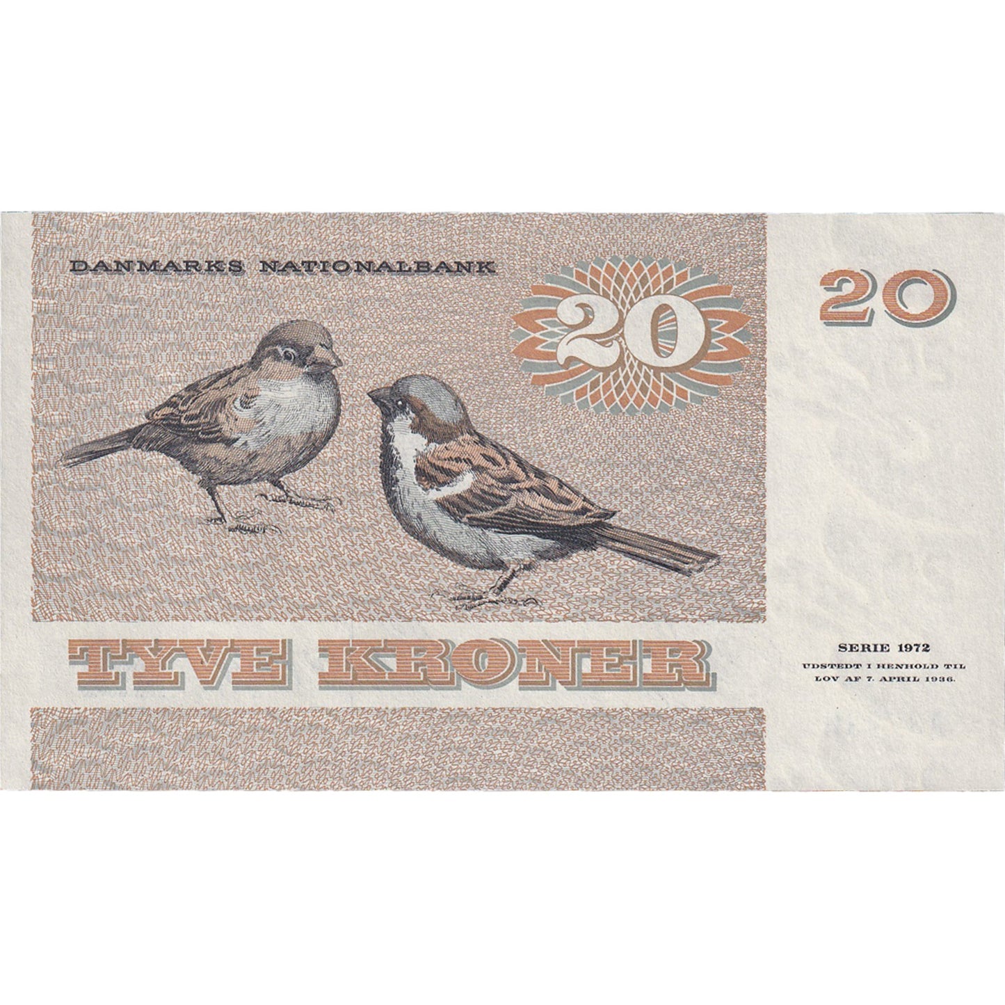 bankovka,
Dánsko,
20 korún