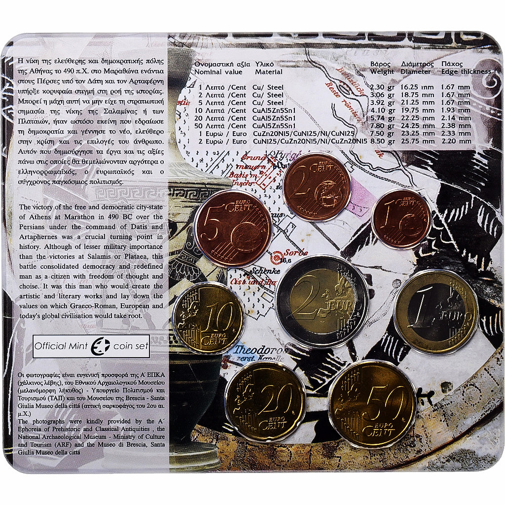 Grécko,
Set 1 ct. - 2 eurá,
2010