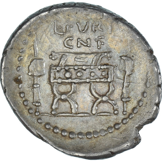 minca, 
  
  L. Furius Brocchus, 
  
  denár