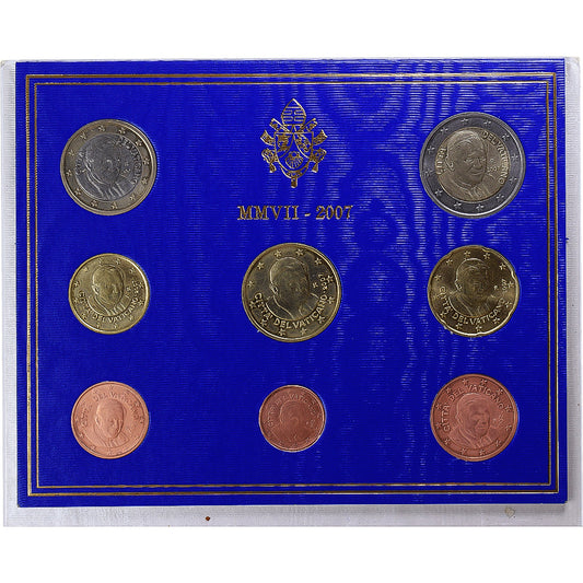 Vatikán, 
  
  1 cent až 2 eurá, 
  
  2007